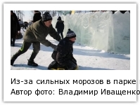 Из-за сильных морозов в парке в Биробиджане сокращено время развлекательных мероприятий Автор фото: Владимир Иващенко