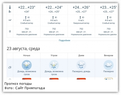 Фото: Сайт Примпогода